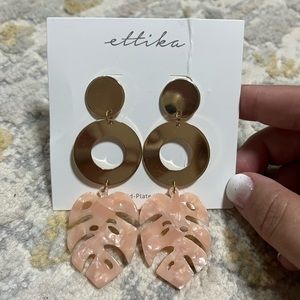 Ettika - Monstera Gold Plated/Resin Earrings